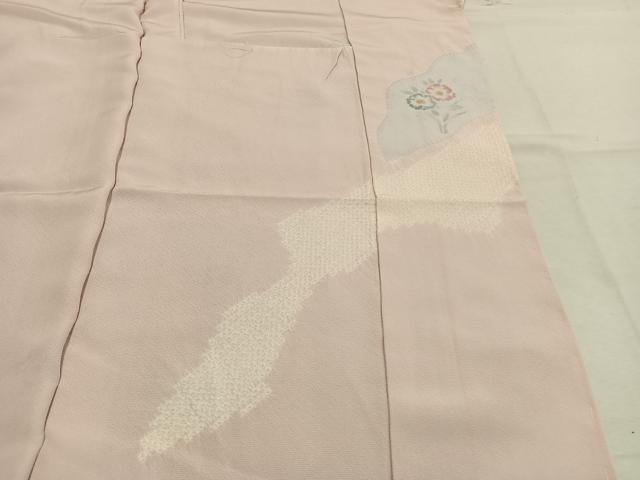 平和屋着物●色留訪問着 絞り 道長花文 仮絵羽 正絹 逸品 未使用 AABM4155fy