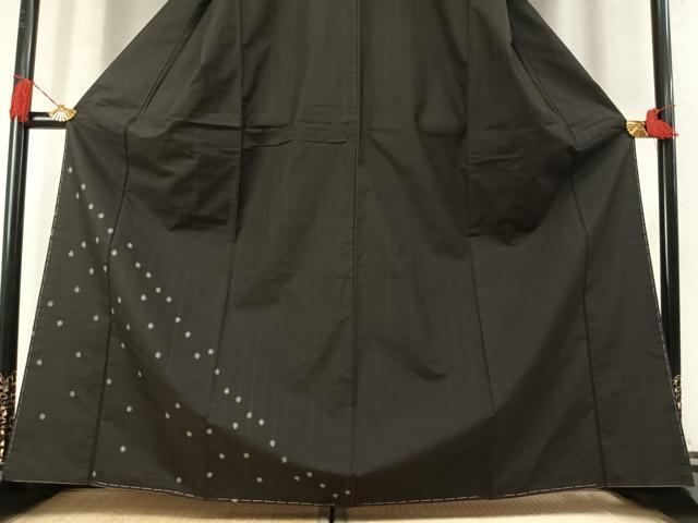 平和屋着物●本場大島紬 訪問着 井桁絣 正絹 逸品 未使用 AABM4162fy