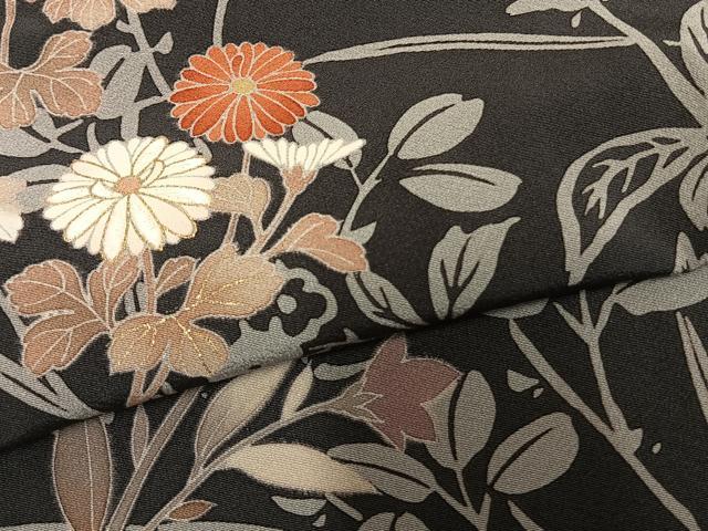 平和屋着物●訪問着 刺繍 草花文 金彩 ロング丈 正絹 逸品 AABM4169fy