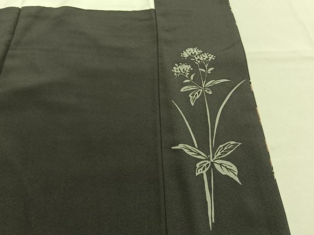 平和屋着物●訪問着 刺繍 草花文 金彩 ロング丈 正絹 逸品 AABM4169fy