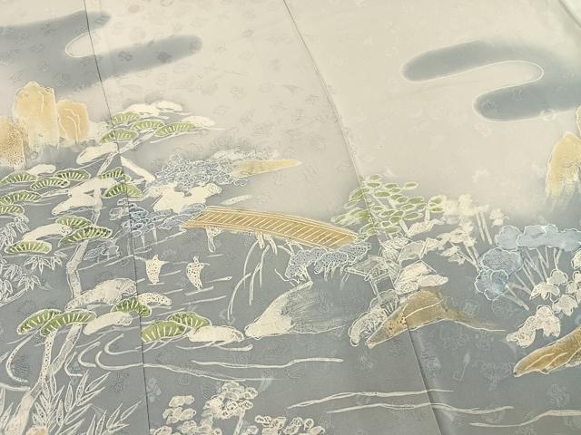 平和屋着物●訪問着 風景松文 暈し染め 正絹 逸品 AABM4175fy
