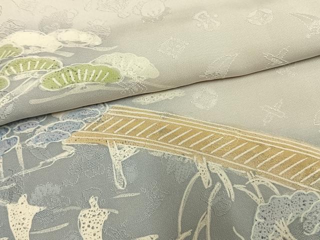 平和屋着物●訪問着 風景松文 暈し染め 正絹 逸品 AABM4175fy