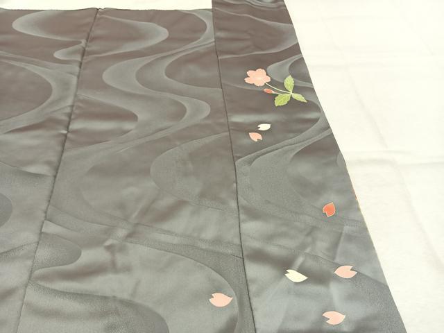 平和屋着物●訪問着 花鳥文 暈し染め 金彩 ロング丈 正絹 逸品 AABM4190fy