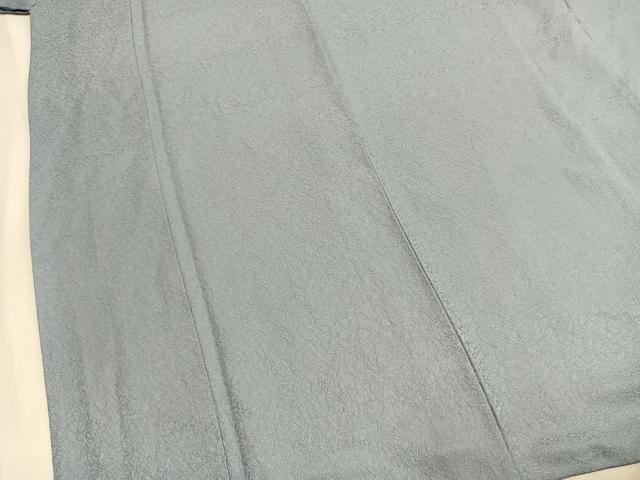 平和屋着物●上質な色無地 霞地紋 湊鼠色 正絹 逸品 AABM4195fy