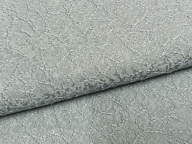 平和屋着物●上質な色無地 霞地紋 湊鼠色 正絹 逸品 AABM4195fy
