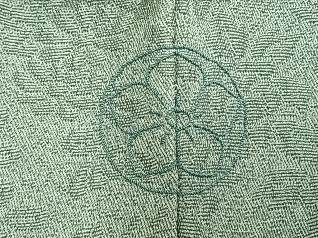 平和屋着物●本加賀友禅作家 梶山伸監修 色無地 草花地紋 千草色 正絹 逸品 未使用 AABM4199fy
