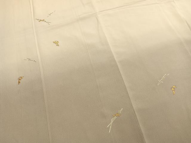 平和屋着物●訪問着 総刺繍 松葉 暈し染め 金糸 正絹 逸品 AABM4200fy