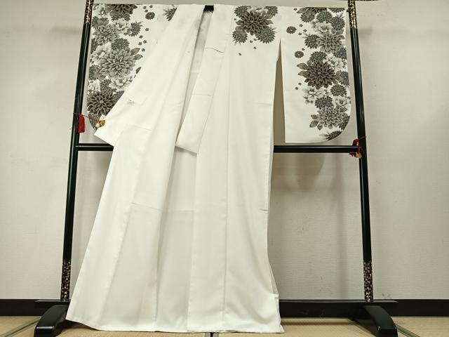 平和屋着物●小振袖 二尺袖 草花文 洗える着物 AABM4206fy