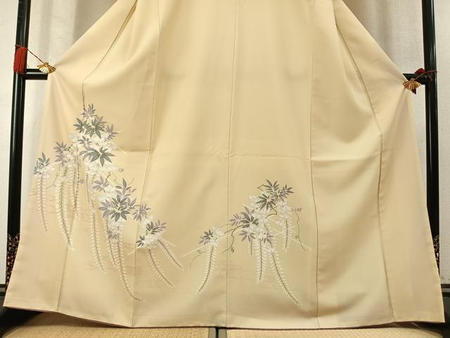 平和屋着物●訪問着 草花文 金彩 洗える着物 AABM4210fy