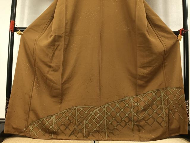 平和屋着物●豪華色留袖 籬文 正絹 逸品 AABM4220fy