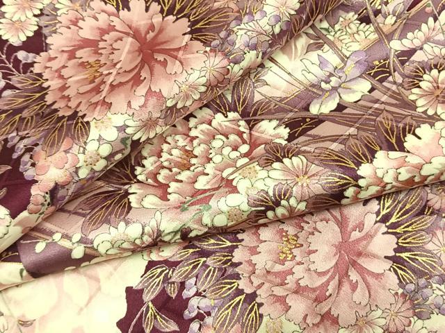平和屋着物●豪華振袖 草花文 金彩 正絹 逸品 AABM4237fy