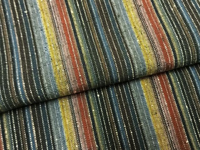 平和屋着物●上質な紬 縞 正絹 逸品 AABM4242fy