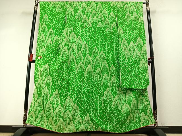 平和屋着物●豪華振袖 総絞り 樹林文 正絹 逸品 AABM4250fy