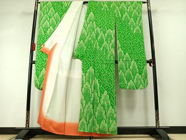 平和屋着物●豪華振袖 総絞り 樹林文 正絹 逸品 AABM4250fy