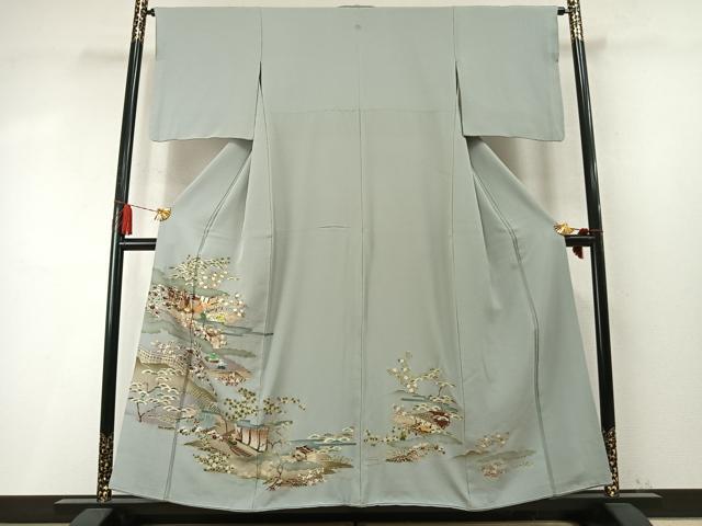 平和屋着物●豪華色留袖 人物風景花文 金彩 正絹 逸品 AABM4265fy