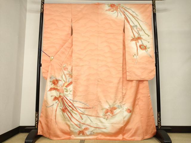 平和屋着物●豪華振袖 総刺繍 鳳凰花文 金銀糸 正絹 逸品 AABM4283ck