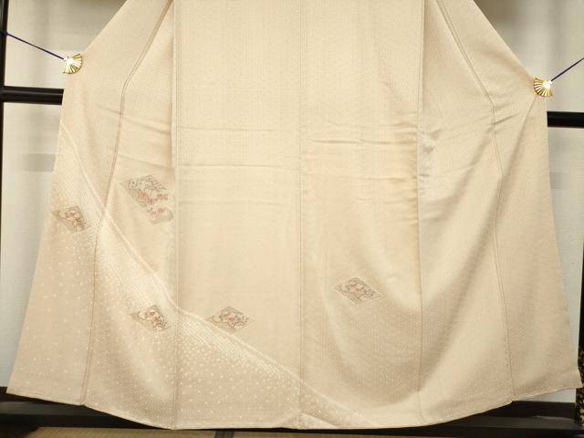 平和屋着物●中国三大刺繍 スワトウ刺繍 汕頭刺繍 総刺繍 訪問着 絞り 花菱文 西武百貨店扱い 正絹 逸品 AABM4296ck