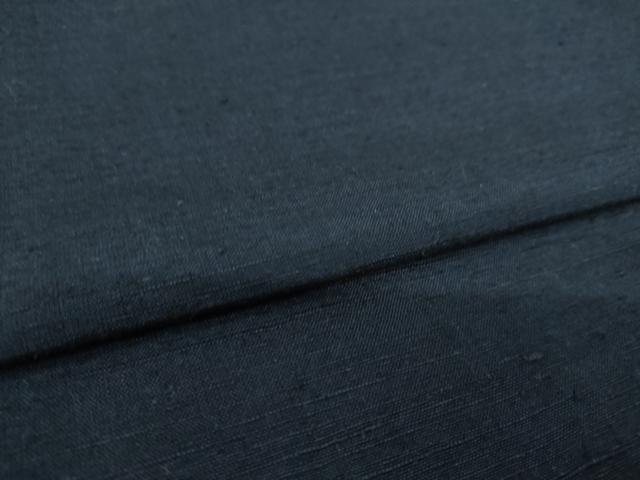 平和屋着物●男性 紬 アンサンブル 色無地 藍鉄色 正絹 逸品 AABM4328ck