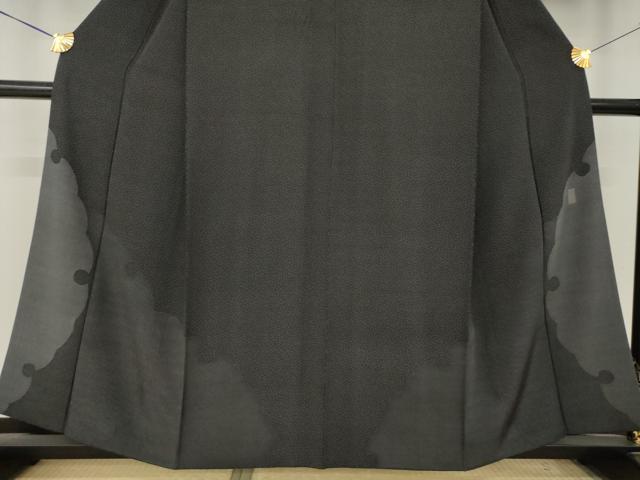 平和屋着物●木村泰士 江戸小紋 訪問着 雪輪重ね文 黒地 正絹 逸品 AABM4338ck