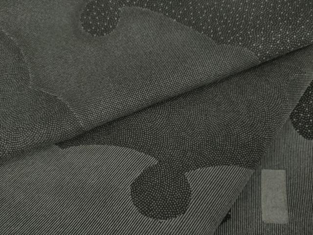 平和屋着物●木村泰士 江戸小紋 訪問着 雪輪重ね文 黒地 正絹 逸品 AABM4338ck