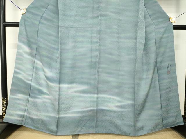 平和屋着物●染色工芸作家 本郷葵虹 訪問着 霞文 暈し染め 正絹 逸品 AABM4367ck