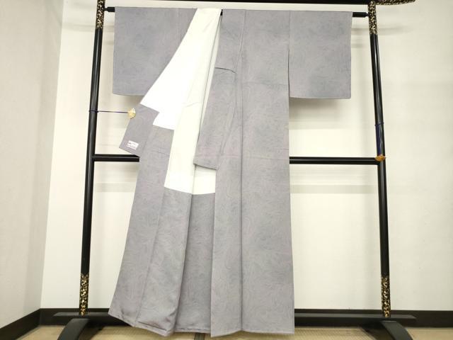 平和屋着物●伝統工芸師 服部光擴 小紋 墨流し文様 やまと誂製 正絹 逸品 AABM4372ck