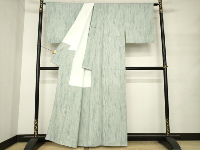 平和屋着物●上質な小紋 墨流し文様 正絹 逸品 AABM4373ck