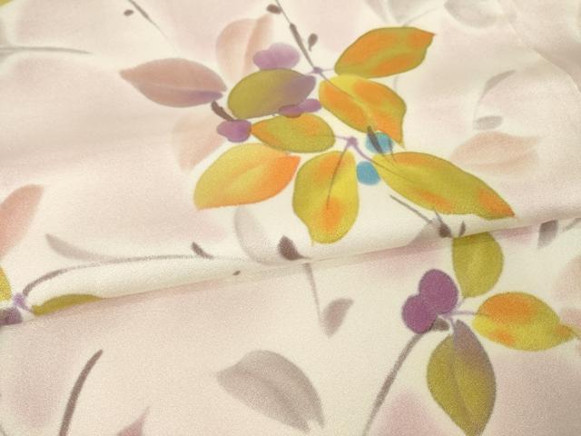 平和屋着物●上質な小紋 枝花文 正絹 逸品 AABM4374ck