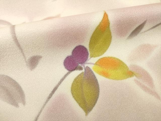 平和屋着物●上質な小紋 枝花文 正絹 逸品 AABM4374ck