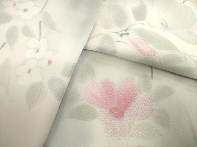 平和屋着物●上質な小紋 地紋起こし 枝花文 暈し染め 正絹 逸品 AABM4375ck