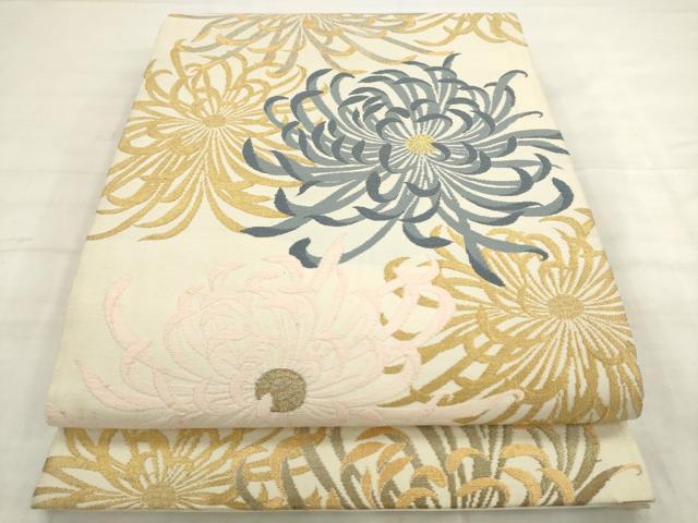 平和屋着物●九寸開き名古屋帯 乱菊 金銀糸 正絹 逸品 AABM4603pf