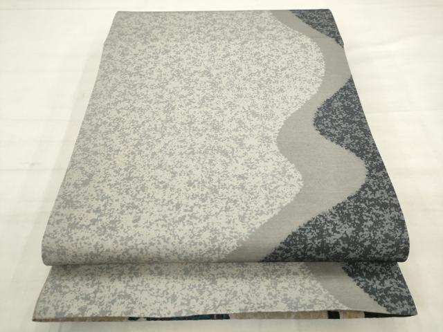 平和屋着物●両面全通柄袋帯 ふくれ織 葡萄蔦の葉文 流水文 やまと誂製 正絹 逸品 AABM4671pf