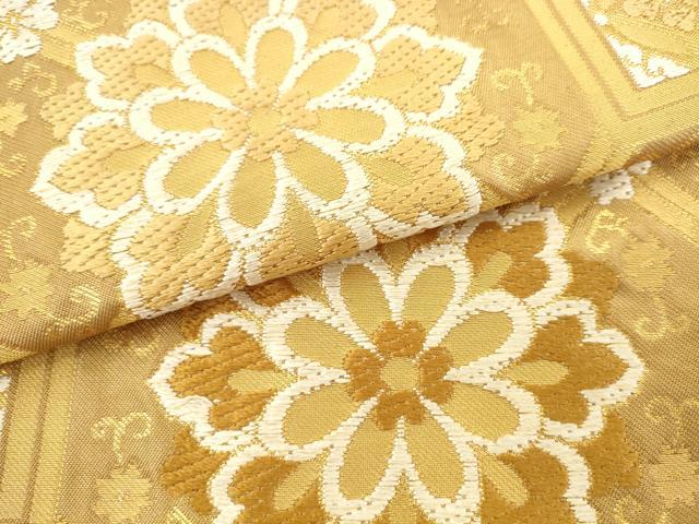 平和屋着物●西陣 川島織物 六通柄 本袋帯 蜀江花文 金糸 正絹 逸品 AABM4829pf