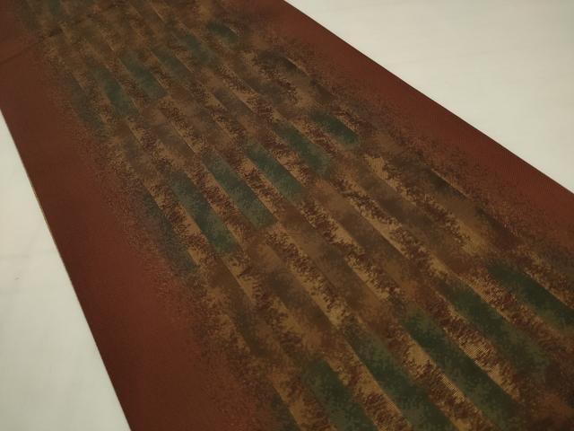 平和屋着物●京の名門・菱屋六右ェ門 両面全通柄袋帯 幻の織 金糸 正絹 逸品 AABM4837pf