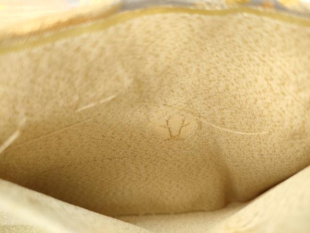 平和屋着物●西陣最高峰・北尾織物匠 綴れ 六通柄袋帯 狩猟花文 金糸 正絹 逸品 AABM4850pf