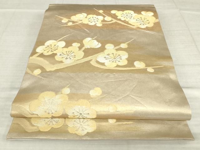 平和屋着物●西陣 川島織物 六通柄 本袋帯 枝梅 金糸 三越扱い 正絹 逸品 AABM4897pf