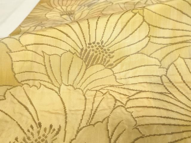 平和屋着物●西陣 川島織物 六通柄 本袋帯 花尽くし 三越扱い 正絹 逸品 AABM4923pf