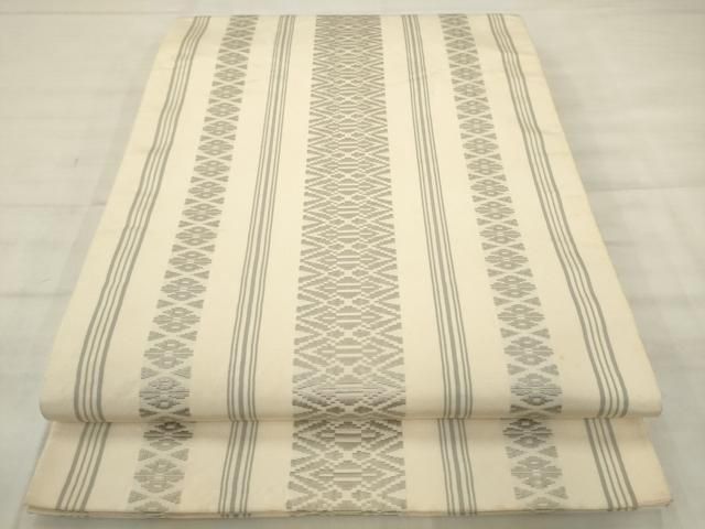 平和屋着物●本場筑前博多織 両面全通柄袋帯 献上 正絹 逸品 AABM4935pf