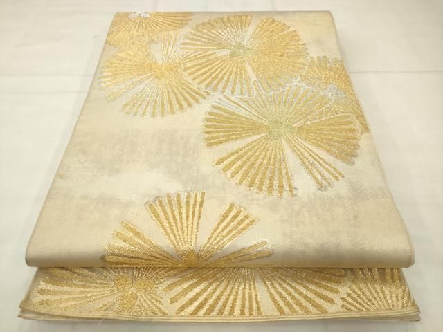 平和屋着物●西陣 川島織物 六通柄 本袋帯 松 金銀糸 正絹 逸品 AABM4953pf