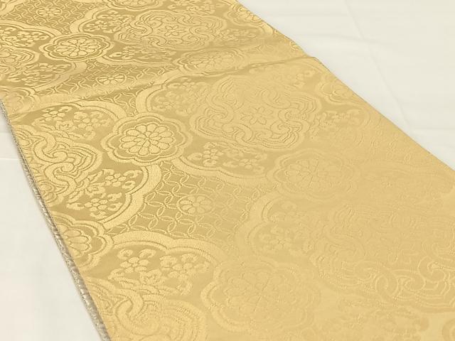 平和屋着物◎西陣 両面 全通柄袋帯 正倉院花文 金銀糸 正絹 逸品 AABM5031dk