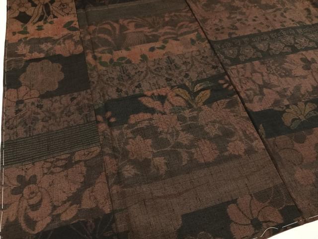 平和屋着物●上質な紬 つなぎ糸 越後おぐに くる満屋工房 矢代むつ子作 小千谷織物謹製 百柄 証紙付き 正絹 逸品 未使用 AABM5041ph