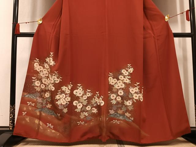平和屋着物●訪問着 枝菊 金彩 正絹 逸品 AABM5048ph