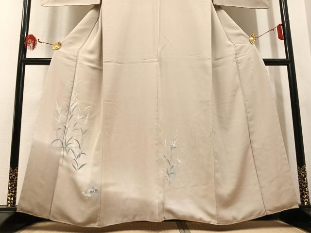 平和屋着物●訪問着 友禅 草花文 暈し染め そごう扱い 正絹 逸品 未使用 AABM5049ph