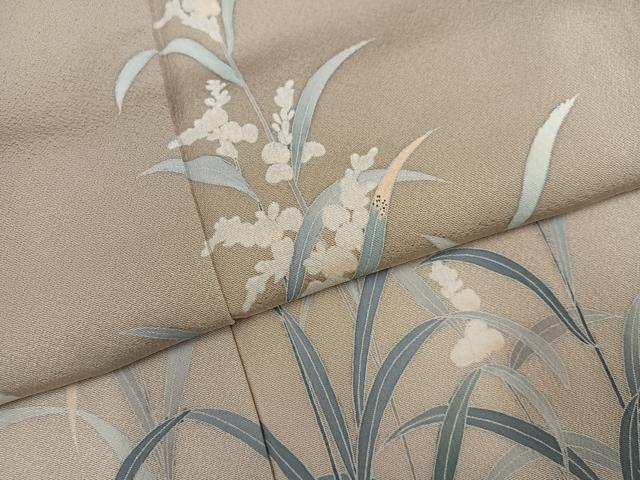 平和屋着物●訪問着 友禅 草花文 暈し染め そごう扱い 正絹 逸品 未使用 AABM5049ph