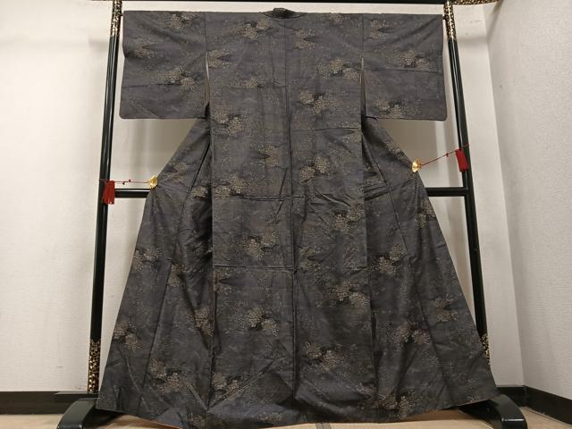 平和屋着物●本場大島紬 9マルキ 草花文 正絹 逸品 AABM5050ph