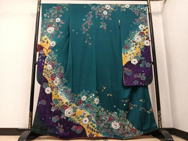 平和屋着物●豪華振袖 辻が花 金彩 正絹 逸品 AABM5056ph