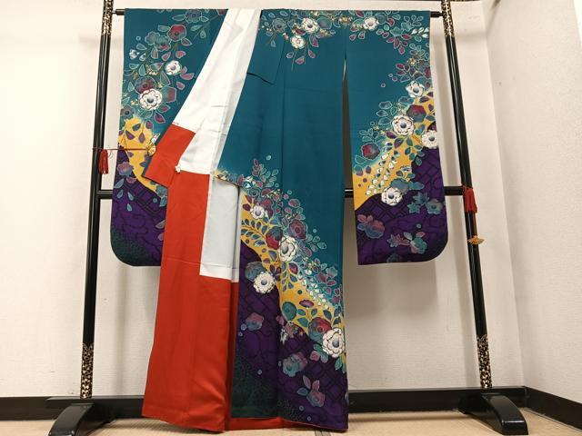 平和屋着物●豪華振袖 辻が花 金彩 正絹 逸品 AABM5056ph