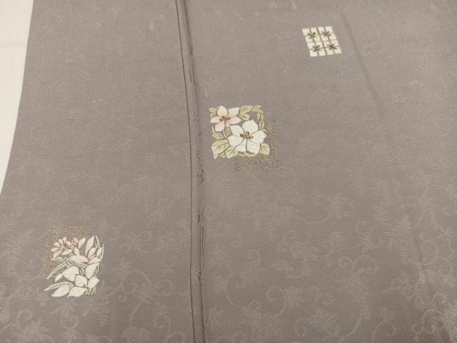 平和屋着物●訪問着 総刺繍 草花文 金糸 正絹 逸品 AABM5072ph