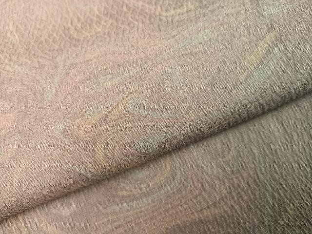 平和屋着物●上質な小紋 墨流し文様 暈し染め 正絹 逸品 AABM5091ph