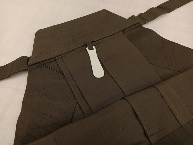 平和屋着物●男性 馬乗り袴 紬地 涅色 正絹 逸品 AABM5126ph